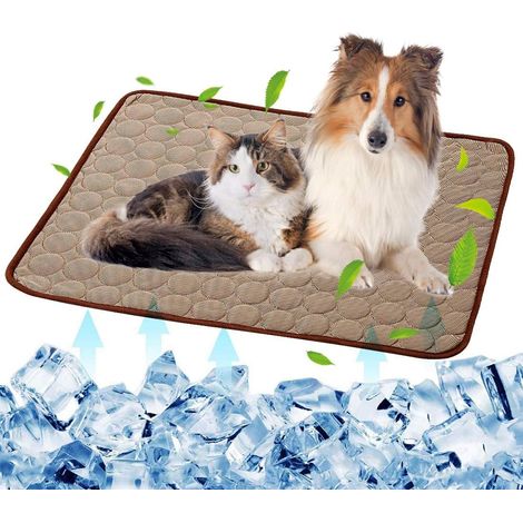 1 Tapis rafraîchissant pour chien, auto-rafraîchissant sans eau, réversible en nylon, pour niche et voiture, été (1/5)