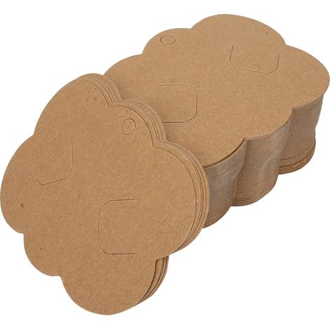100 cartes de présentation marron pour accessoires cheveux DIY, packaging pour barrettes et bijoux