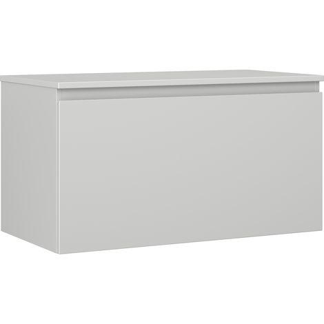 Mexen Orio Badezimmer-Unterschrank 90 cm mit Arbeitsplatte, 1 Schublade, grau matt - 91A10-09047-1-BFC62 (1/5)