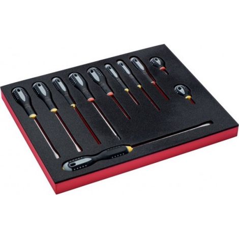 BAHCO - Jeu de tournevis Phillips, module mousse 2/3 Fit&Go - 11 pcs