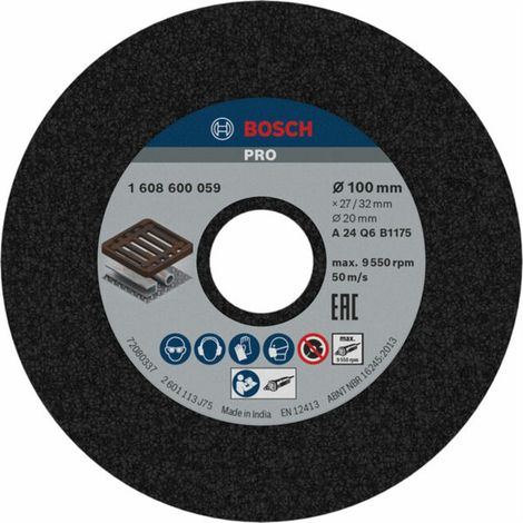 Bosch PRO Metal meule 100 x 27 x 20 mm G24 1608600059 (1/5)