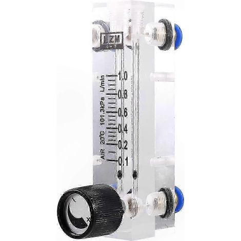 Débitmètre à section variable en acrylique pour gaz, 0,1-1 L/min, rotamètre réglable à montage sur panneau pour la surveillance du débit d'air, édition 0107 (1/5)