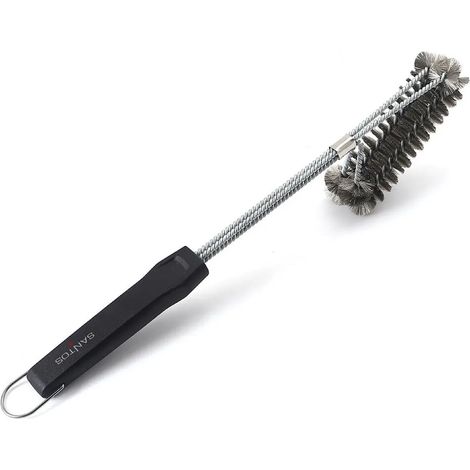 Brosse à barbecue à 2 têtes 45 cm Acier inoxydable (1/3)