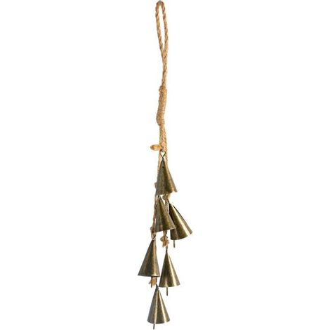 BelleRise - Cloches de Sorcière, Métal Carillons Éoliens Fait à La Main Cloche Protection de Porte Ornements Suspendus pour Extérieur Intérieur (1/5)