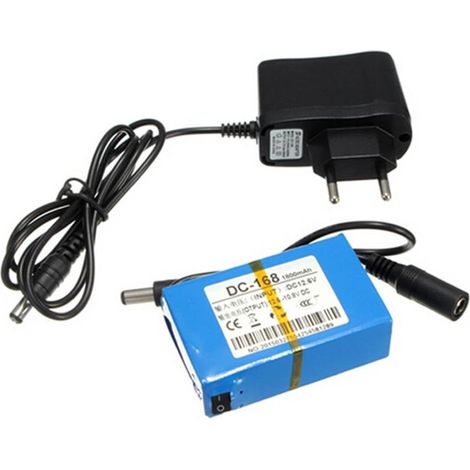 DC-168 DC 12V 1800mAh Batterie pour caméra CCTV sans Fil Moniteur bébé avec fiche (1/3)