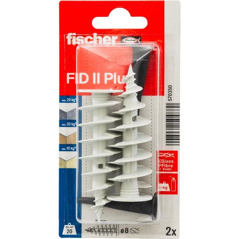 Cheville Nylon FID II Plus Fixation dans Panneaux d'isolant PSE et PU Blister de 2 pièces (1/5)