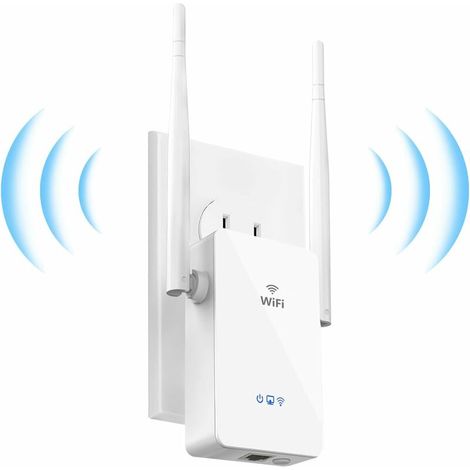 Répéteur WiFi 300Mbps 2,4 GHz sans Fil WiFi Range Extender, WiFi Booster, Amplificateur WiFi Compatible Mode Repeteur/AP/Routeur, Port Ethernet, WPS, Connexion Stable, Compatible Tous Les Routeurs (1/5)