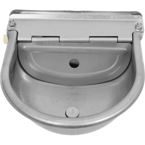 Ulisem Abreuvoir automatique robuste en acier inoxydable pour bovins, chevaux et moutons Bol d'eau pratique pour le bétail Vanne à flotteur intégrée pour un accès constant à l'eau fraîche (1/5)