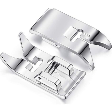Pièces Pied-de-biche pour Machine à Coudre Pied pour Point Droit Pied Universel Zig Zag pour la Plupart des Machines à Coudre Machines à Coudre Domestiques à Tige Basse (2 Pièces) (1/5)