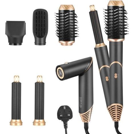 Spazzola asciugacapelli 5 in 1 Air Styler, spazzola termica per lo styling con 5 accessori, spazzola asciugacapelli (1/5)