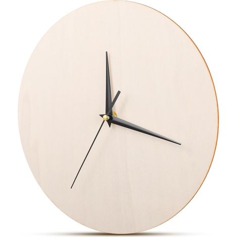 Cadran D'Horloge Vierge Rond en Bois Brut À Peindre Cadran D'Horloge À Faire Soi-Même pour Bricolage Décoration Murale pour Salon Chambre Bureau 25.00 X 25.00 X 2.00 cm (1/5)