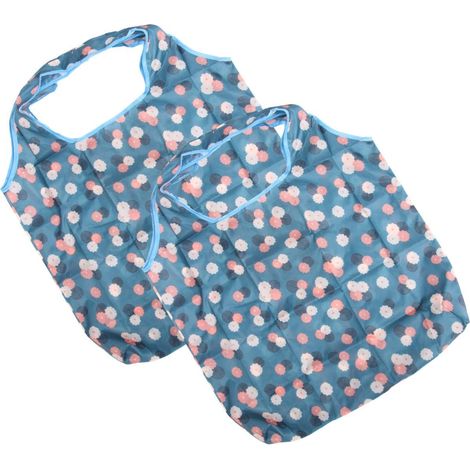 de 2 sacs de courses pliables et réutilisables ornés d un