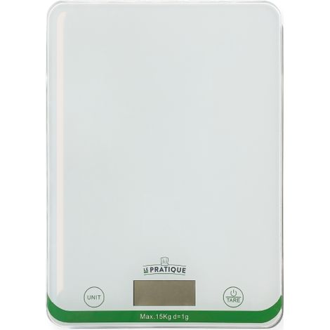 Balanza de Cocina Electrónica 15 kg Alcance 15 kg, Graduación de 1 g en 1 g - La Práctica