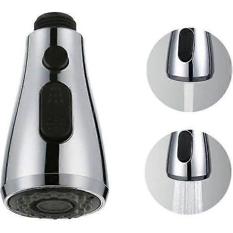 Mitigeur de douchette écologique avec fonction Eco-Stop, double fonction, raccords 1/2", idéal pour les éviers de cuisine, ne convient pas aux basses pressions. (1/5)