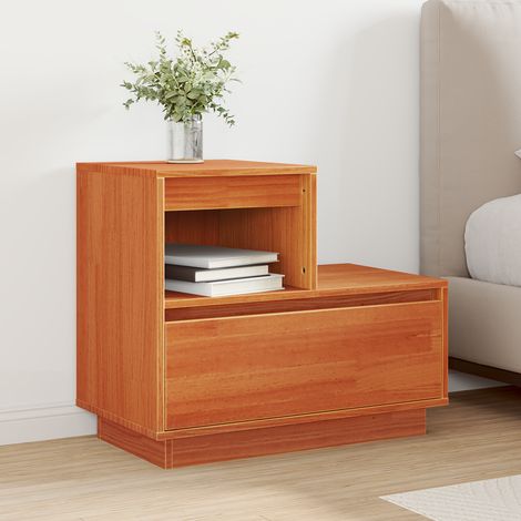 Armario de Noche con cajón Marrón cera 60 x 34 x 51 cm vidaXL (1/5)