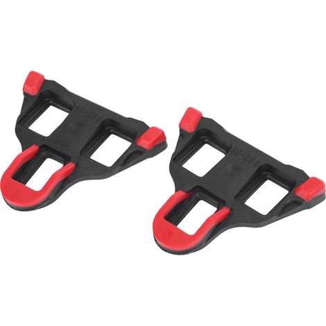 Fixations Vélo Route Universales Autobloquantes 6 Degrés Flottant Noir Rouge (1/5)