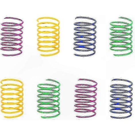 Jeu de 60 ressorts spirales en plastique pour chatons et chats, jouets ludiques aux couleurs vives, parfaits pour stimuler l’instinct de chasse, résistants et légers, idéaux pour jouer seul ou avec vo (1/5)