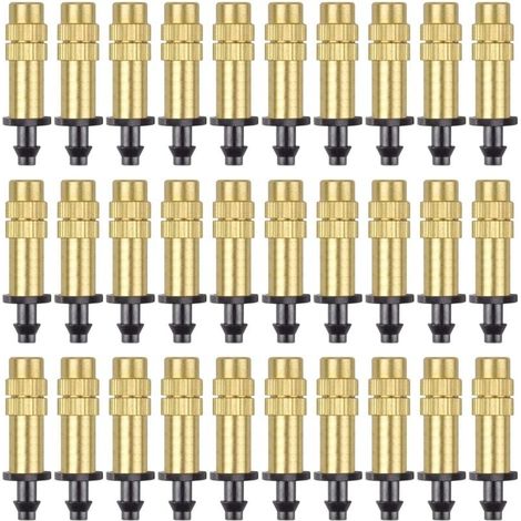 (30pcs) Adjustable Copper Atomizing Nozzle 4/7mm Drip Irrigation Sprayer Micro Atomization MUMU