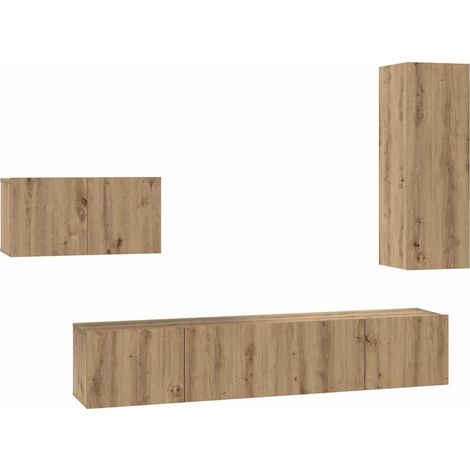 Maison Exclusive - Ensemble meuble TV 4 pcs Chêne artisanal Bois d'ingénierie
