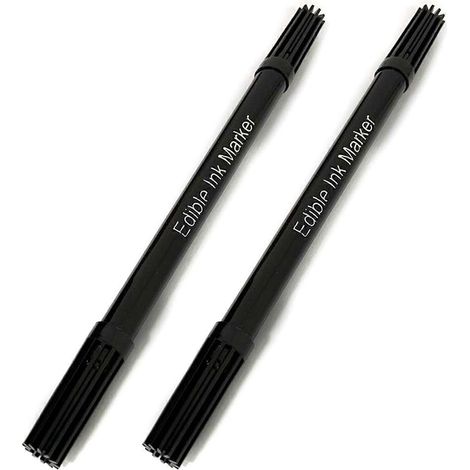 Lot de 2 stylos décorateurs alimentaires à pointe fine et épaisse pour gourmets (1/4)