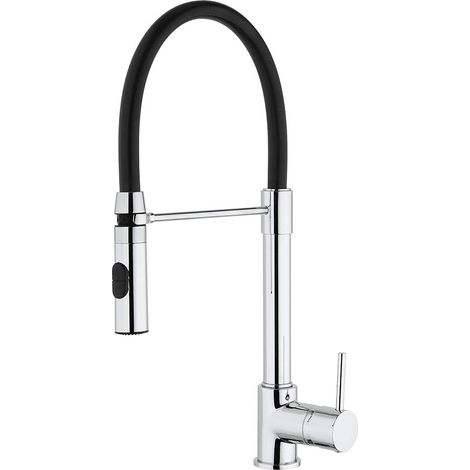 Paini – Rubinetto Miscelatore Monocomando Cucina, Lavello, Cromato, Leva laterale orientabile, con Attacco Doccia Automatico, Design moderno, interamente prodotto e lavorato in Italia (1/5)