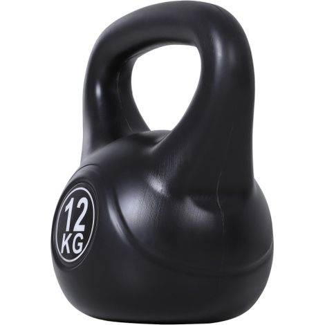 Kettlebell, peso 12 kg, bilanciere riempito di sabbia, adatto ai principianti, nero, spedizione in loco. (1/5)