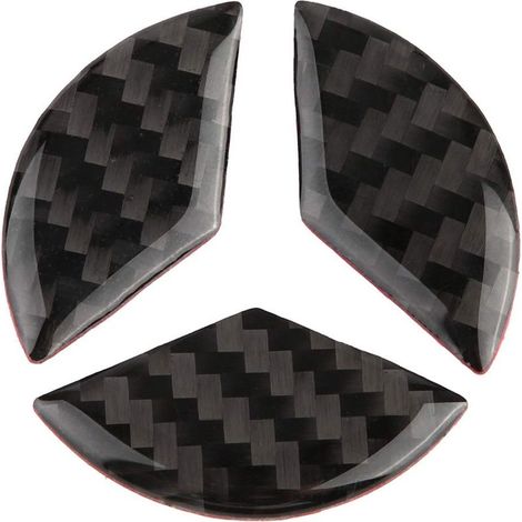 Logo du Volant, Logo Compatible en Fibre de Carbone, pour Benz Accessoires Pièces Emblème Badge Autocollants Couvre Décorations Intérieures C Classe W204 2005-2012 (1/5)