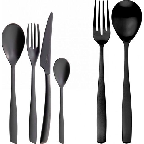 RIVIERA BLACK DIAMOND, Posate Set 50 Pz, Scatola Gallery, Casa
