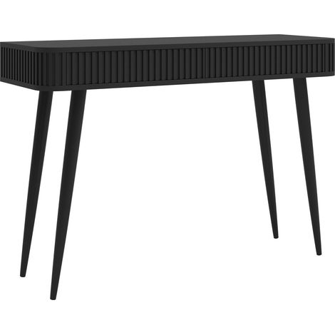 Selsey Ovarlo - Schminktisch mit 2 Schubladen, Schwarz, 113 cm (1/5)
