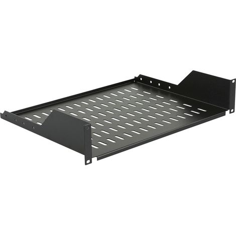 Lanview 2U 19" 350mm Montageboden für RACK-Schrank schwarz, RAS210BL