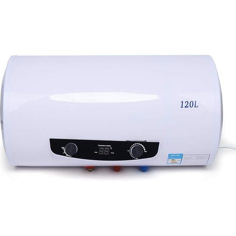 Elektrischer vertikaler Wand-Wassererwärmer 120L Warmwasserspeicher Horizontaler Wassererwärmer Thermostat bei 30-75℃ Digitaler Betrieb Weiß (1/5)