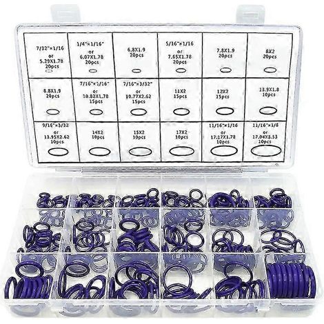 Lot de 270 joints toriques en caoutchouc nitrile haute température pour canalisations hydrauliques sous pression, empêchant les fuites. (1/5)