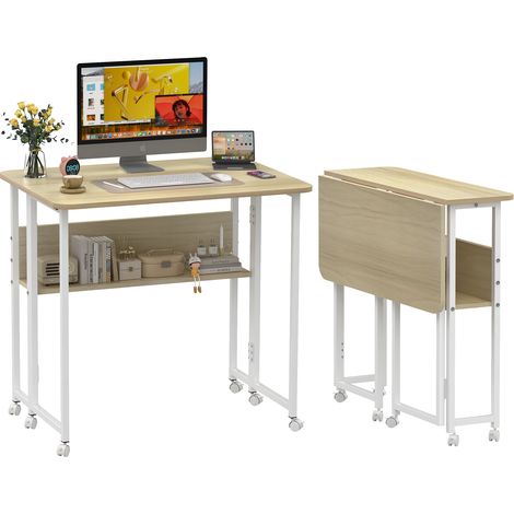 Bureau Ordinateur 80x58cm, Meuble de Bureau pour Ordinateur pour Salle à Manger, Salon, Cuisine, MDF (1/5)