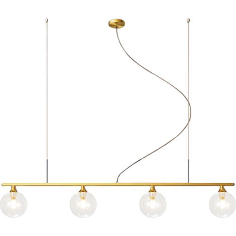 LAMPE SUSPENDUE APP675-4CP VERRE 4 BALLES OR 4-POINTS DE LUMIÈRE G9 9X80X70CM REGLABLE (1/5)