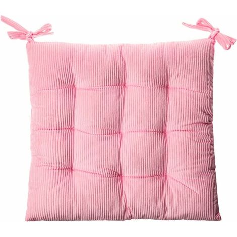 Coussin de chaise en velours côtelé avec dentelle Galette de chaise et coussin de chaise-Ensoleillé (1/5)
