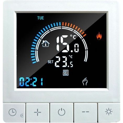 Termostato intelligente Crezuo K5H25A-WIFI, regolatore di temperatura connesso con protezione IP21, capacità di carico 3200W, corrente di contatto 16A, controllo remoto per riscaldamento domestico-Cre