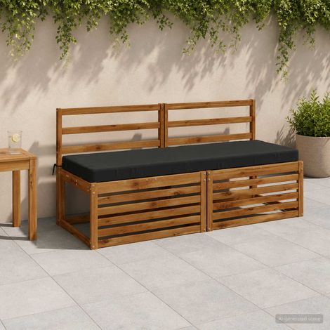 vidaXL 2-Piece Bench Cushions SOEST 2 pcs 100% Polyester Anthracite (1/5)