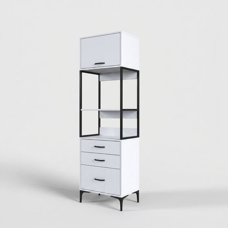 Mobile multiuso salvaspazio con scaffali e cassetti Linear (1/4)