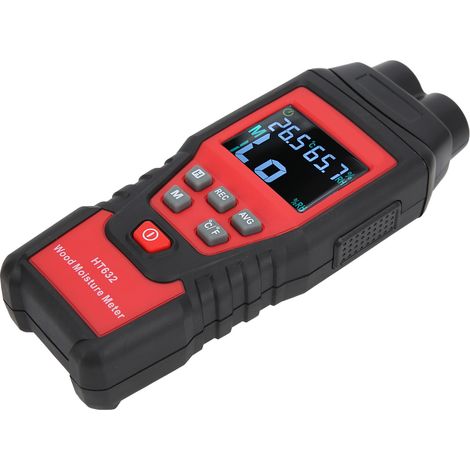 HT632 Détecteur d'humidité portable pour murs, bois et cartons, hygromètre multi-matériaux (1/5)