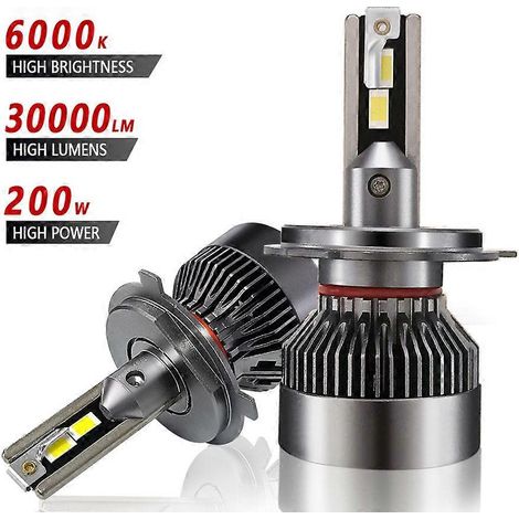 Ampoules LED H7 30 000 lm 200 W pour automobiles 24 V, 6 001 K, blanc (1/5)