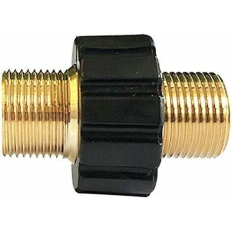 Schnellkupplungs-Schlauchverbinder, Doppelmuffe M22 x 1,5 Hochdruckreiniger-Adapter, kompatibel mit Kärcher, Kärcher HD und HDs Hochdruckreiniger-Schläuchen (14 mm Durchmesser) (1/5)