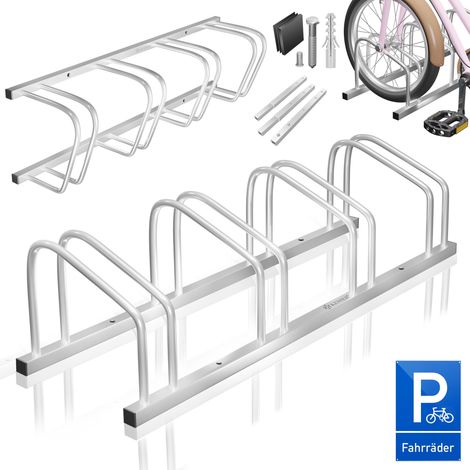 KESSER® Supporto per biciclette con segnale di parcheggio incluso  Supporto multiplo con distanza tra le ruote di 37 cm per pneumatici di larghezza 30-65 mm  Supporto per biciclette a cavalletto  Arge