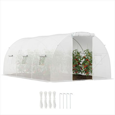 Serre de jardin Grande serre tunnel 13,5 m² avec porte zippée (1/5)