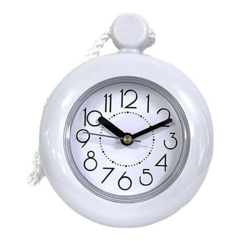 Horloge de douche étanche pour salle de bain, montre à suspendre pour chambre à coucher, double usage, horloge à quartz analogique, support suspendu, diamètre 11,5 cm (1/5)