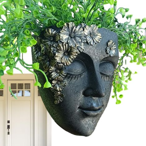 Générique Jardinière de tête de succulente, jardinière Murale en résine, Vase de succulentes et Mignonnes, Pot de Fleurs intérieur et extérieur (1/5)
