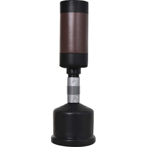Sac de frappe debout Boxe 158-186 cm hauteur réglable Noir + Marron
