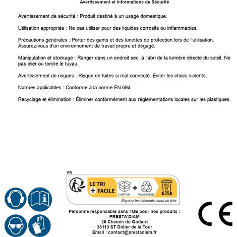 Tuyau d'Arrosage Antivrille 10M Ø30 mm - Jaune, Résistant et Flexible - Idéal pour Jardinage - RIBIMEX