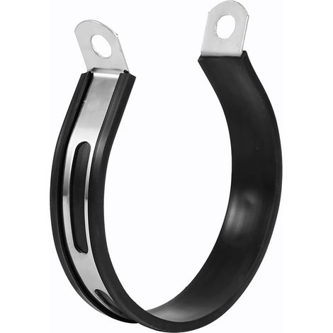 Patte de Fixation Silencieux de Moto, Support de Fixation de Tuyau de Silencieux d'Échappement Demi-Cercle Universel Moto en Acier Inoxydable (1/5)
