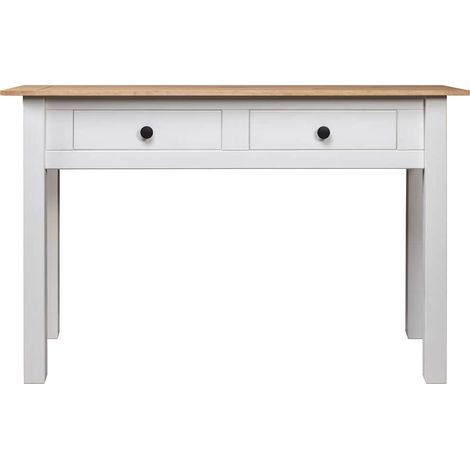 Maison Exclusive - Table console Blanc 110x40x72 cm Pin solide Gamme Panama (1/5)