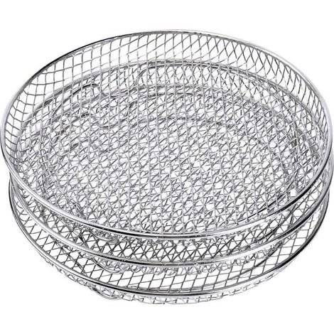 Ensemble de 3 supports pour friteuse à air chaud : trois grilles empilables pour déshydrateur, en acier inoxydable 304, accessoires inclus. (1/5)